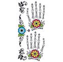 Skeleton Hands Flowers and Glitter