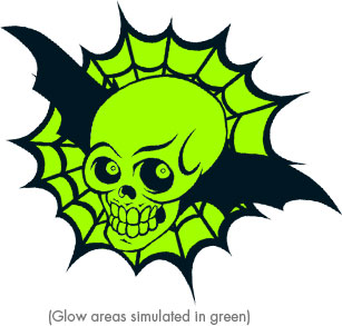 Skull Web wings (glow in dark)
