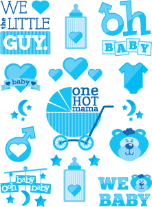 New Baby Shower Temporary Tattoos - It's a Boy!