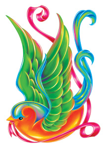 Colourful Bird (Glitter)