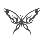 Black Butterfly 18 (Glitter)
