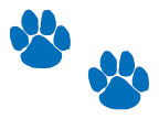 Two Blue Paws (Glitter)