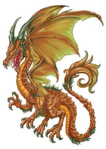Gold Ormarr Dragon