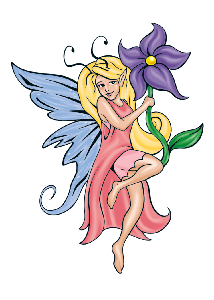 Fairy with Purple Flower