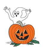 Ghost and Pumpkin (Glow In The Dark)