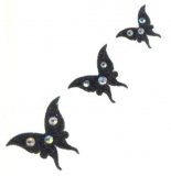 Black Crystal Butterflies