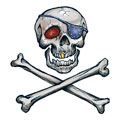 Pirate skull and bones
