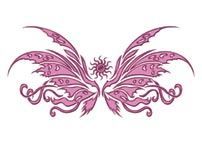 Frilled Pink Butterfly Glitter
