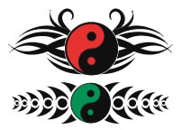 Tribal Yin Yangs Symbols 1