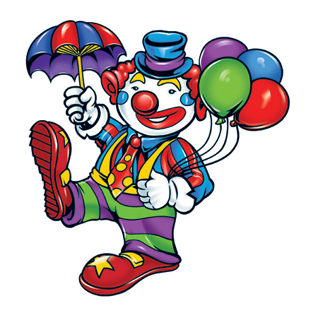 Clown with balloons 3