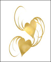 Gold Hearts-Metallic/foil Gold S
