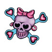 Heart Girl Skull 1