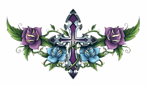 Cross and Flowers