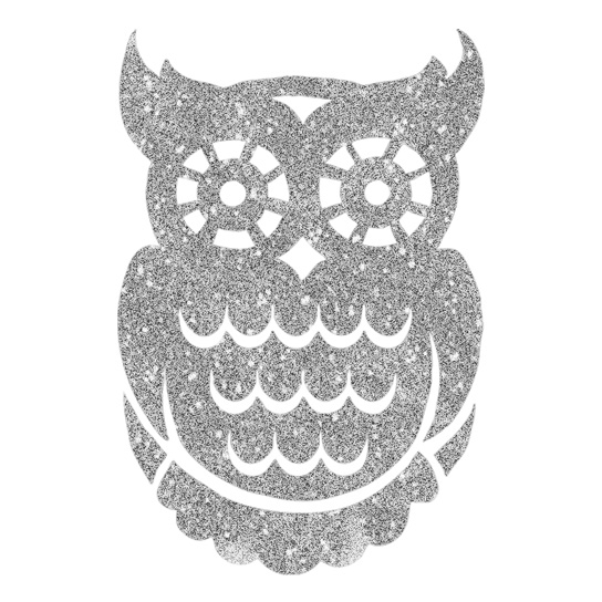 Silver Sugar Owl - Glitter