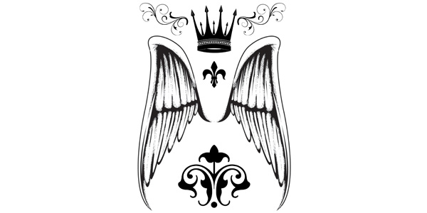 Crown and Angel Wings