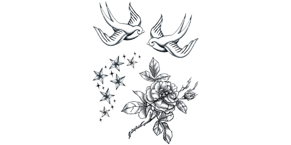 Stars Birds and Flowers