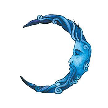 Blue Crescent Moon