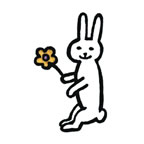 White Bunny with Daisy