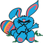 Blue Easter Bunny