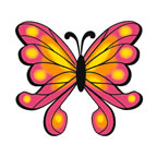 Pink Spotted Butterfly