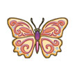 Pink Swirly Butterfly