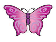 Pink Butterfly (Glitter)