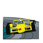 Yellow Race Car
