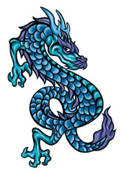 Blue and Purple Dragon