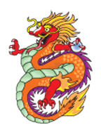 Orange Chinese Dragon