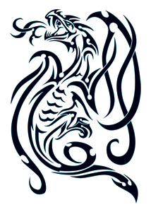 Black Tribal Dragon