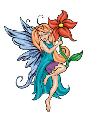 Fairy with Red Flower