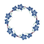 Blue Flower Navel Ring