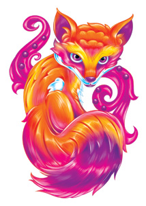 Colourful Fox (Glitter)