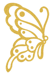 Gold Sugar Butterfly (Glitter)