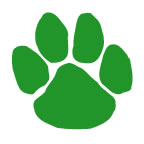 Green Mascot Paw - Gli