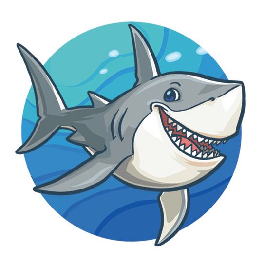 Happy Cartoon Shark