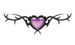 Purple Tribal Heart Glitter