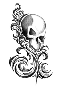 Iron Tribal Skull