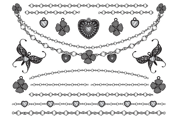 Jewellery - Hearts Flowers Butterflies and Chains