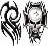 Tribal Skull and Symbol