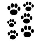 Black Paw Prints