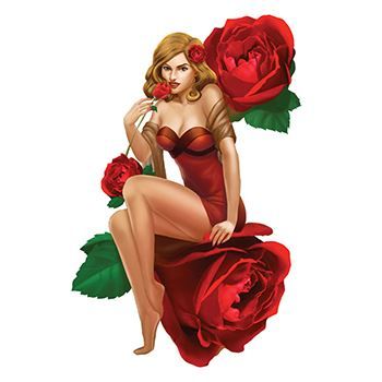 Red Pin Up Girl