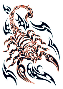 Red Tribal Scorpion