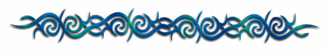 Aqua Tribal Swirls