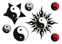 Astro Yin Yang Symbols